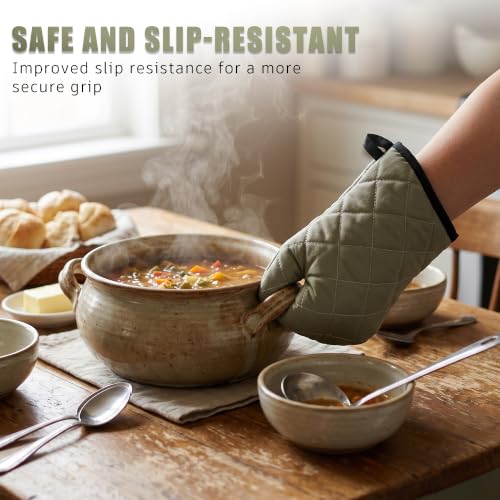 15" 425°F Terry Oven Mitts Quilted Heat Resistant Kitchen (2 Count)