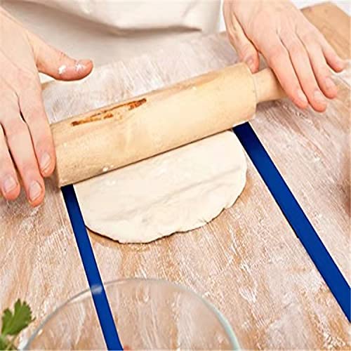 Rolling Pin Guide Silicone Measuring Dough Strip Perfect Dough Strip Professional Silicone Measuring Dough Strip for Kitchen Restaurant use (6 Count)