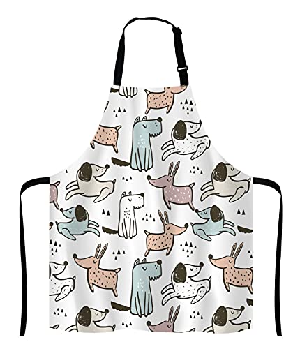 Cartoon Dogs Apron for Women and Men