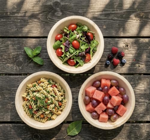 Disposable Bamboo 5" Round Bowl (50 Count)