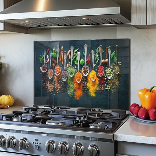 Tempered Glass Backsplash for Kitchen