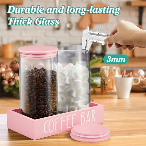 Pink Coffee Canister for Ground Coffee