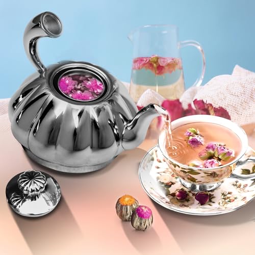 Stainless Steel Teapot with Removable Infuser (12 Ounce)