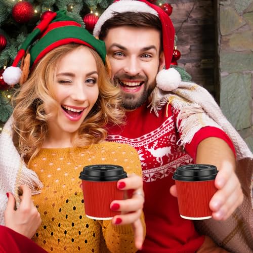 100 Set 4oz Disposable Espresso Coffee Cups with Lids (100 Count)