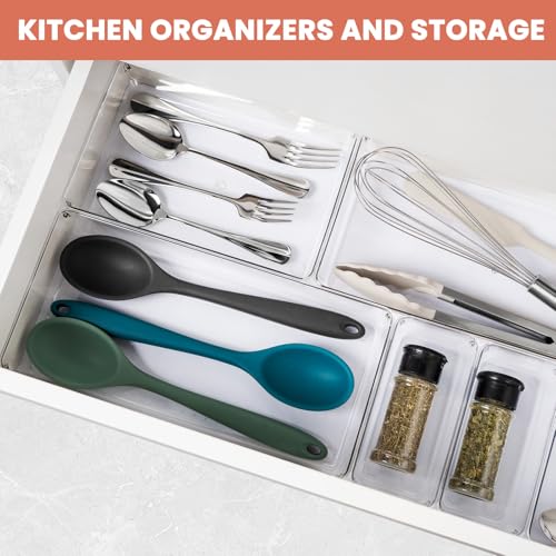 Large Clear Plastic Drawer Organizer 28 Pack (28 Count)