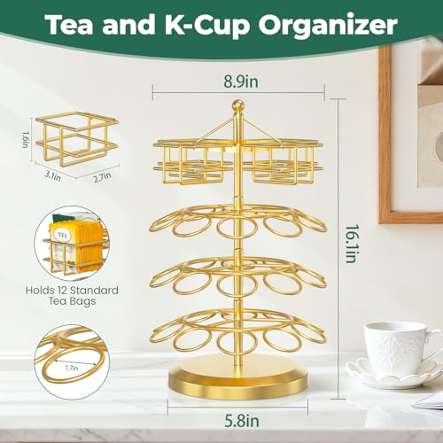 K Cup Holder Coffee Pod Organizer Carousel for Countertop