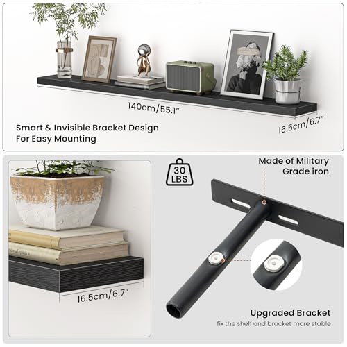 55 Inch Floating Shelves for Wall (2 Count)