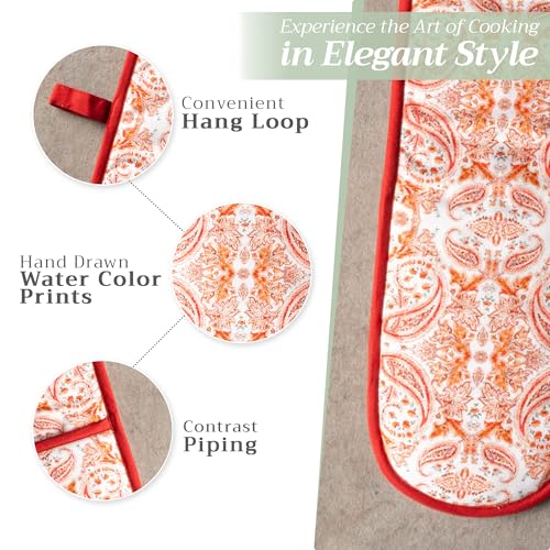 Double Oven Mitts 100% Cotton Double Oven Glove