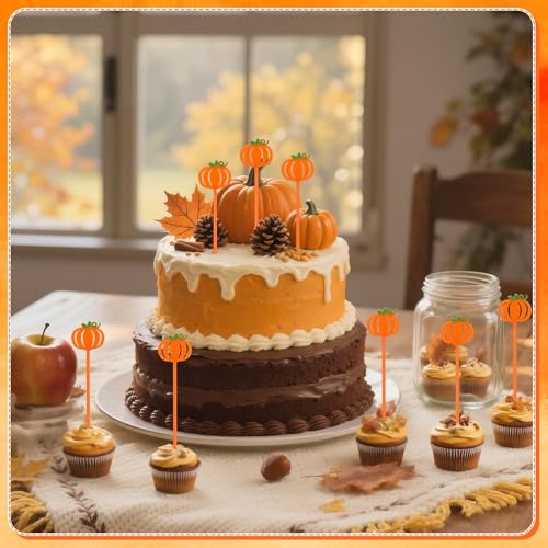 36 Pcs Fall Pumpkin Coffee Stirrers