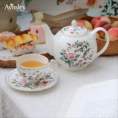 Porcelain Tea Set Adult Ceramic Tea Set European Flower Painting Teapot Cup Saucer Spoon for Women Mom Gift