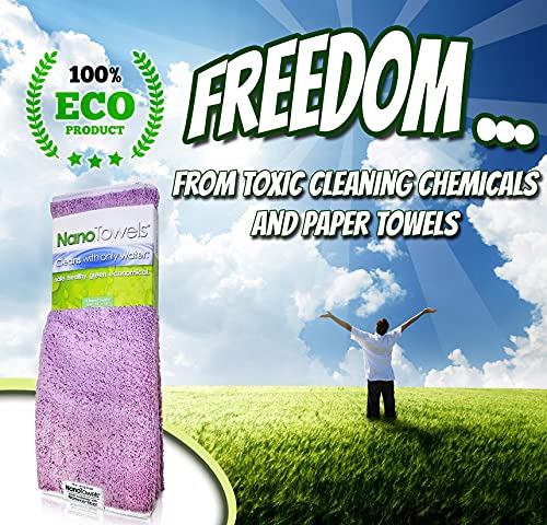 The Amazing Eco Cloth that Cleans Virtually Any Surface with Only Water. No More Paper Towels Or Toxic Chemicals. 4 (4 Count)