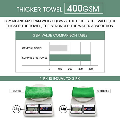 Ultra Absorbent 400 GSM Microfiber Cleaning Cloths (12 Count)