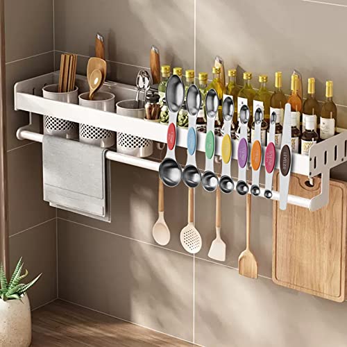 8 pcs Multi Color Magnetic Measuring Spoons Set