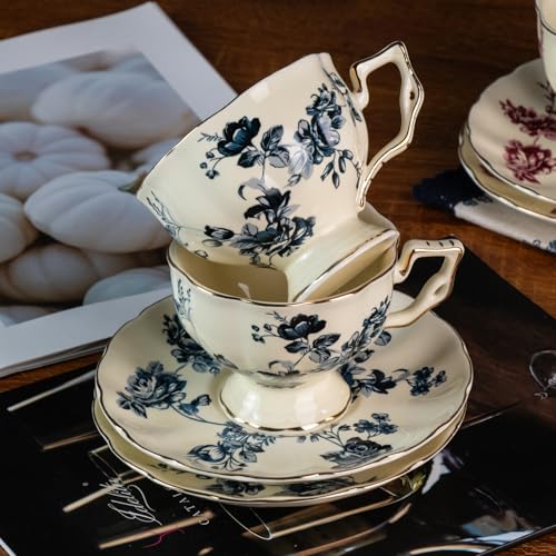 Tea Cups and Saucers Set of 2 (2 Count)