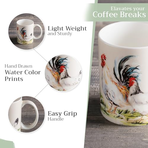 Coffee Mug with Handles Tea Cups (2 Count)