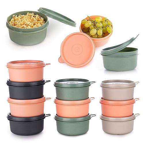 9 oz Small Round Food Storage Containers with Lids Set of 10 (10 Count)