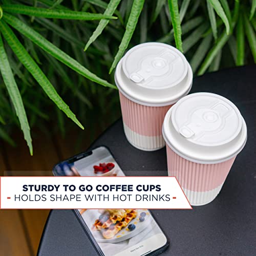 Disposable Coffee Cups With Lids (80 Count)