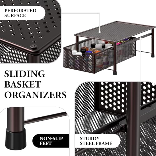 Stackable Cabinet Basket Drawer Organizer