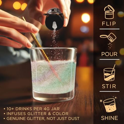 Brew Glitter Edible Drink Glitter Pump 1x 25g for Cocktails