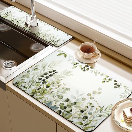 19.5" x 12" Dish Drying Mat & 24" x 5.5" Sink Splash Guard