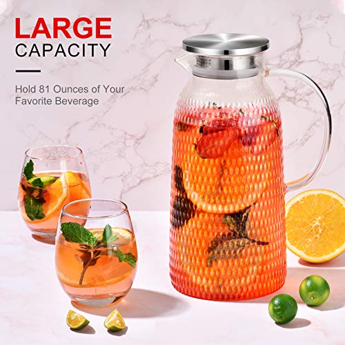 80oz Glass Pitcher with Lid