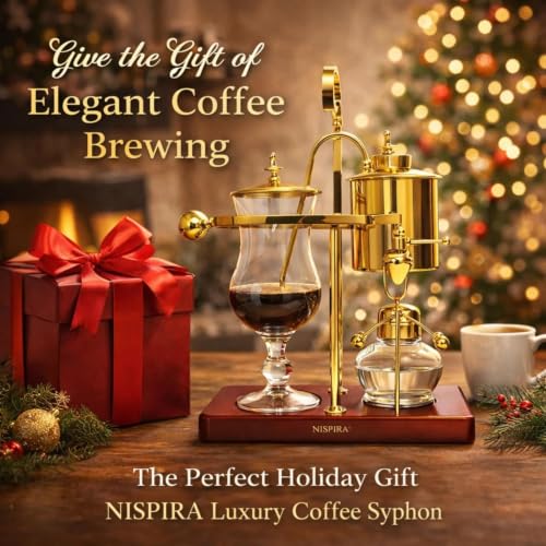 Belgium Royal Family Balance Syphon Unique Gravity Vintage Coffee Maker Vacuum Brewing System Gold 500 ml