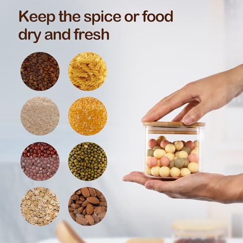 22oz/0.7Qt/650ml Square Glass Storage Containers with Lids 6-Pack (6 Count)