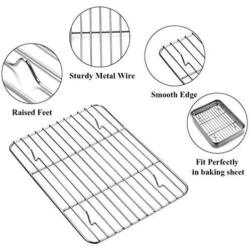 Baking Sheet with Rack Set [2 Sheets + 2 Racks]