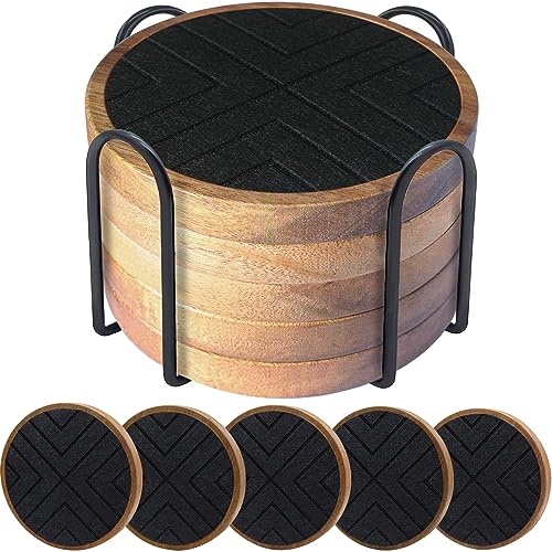 Coasters for Drinks Absorbent 5 Pack