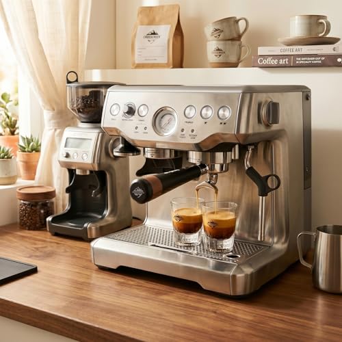 54mm Double Spout Portafilter for Breville 3 Ear Aluminum Handle