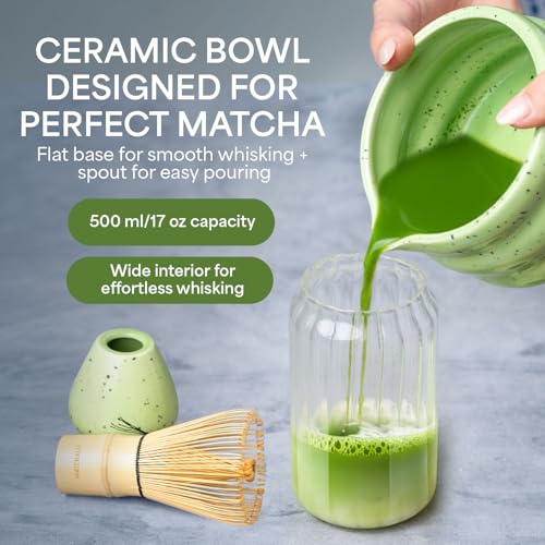 Matcha Whisk Set With Ceramic Matcha Bowl