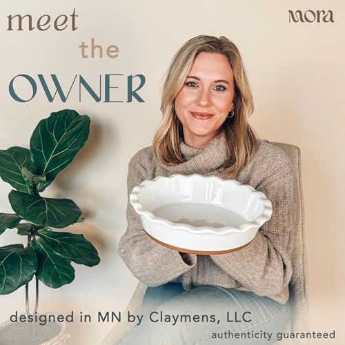 Mora Ceramic Deep Fluted Pie Dish for Baking