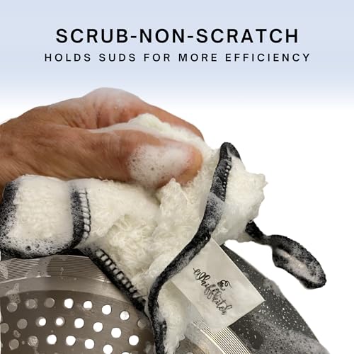 Dishcloths Kitchen Dishrag Cleaning Scrub Reusable 6pk 6x7in (6 Count)