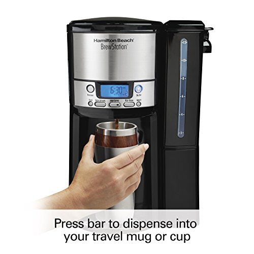 One Press Programmable Dispensing 12 Cup Coffee Maker with Internal Coffee Pot