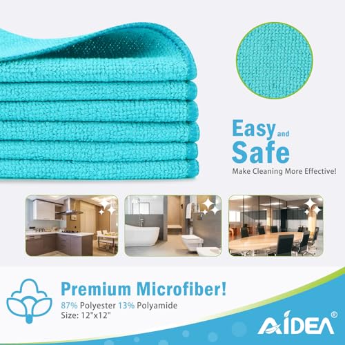 Blue Microfiber Cleaning Cloth (50 Count)