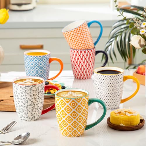 16 Oz Ceramic Coffee Mugs Set of 6 (6 Count)