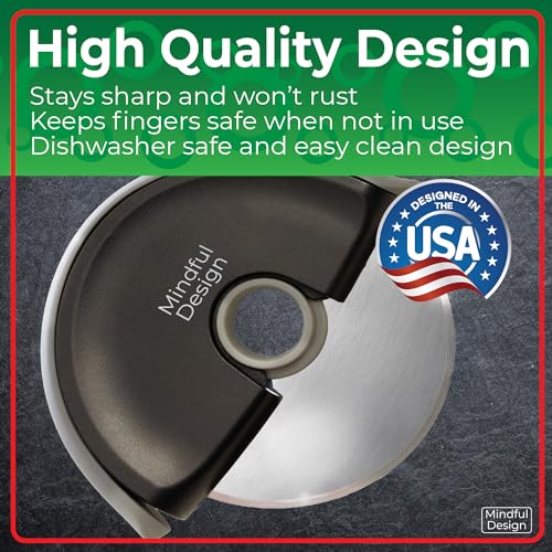 Pizza Cutter Wheel with Protective Blade Cover