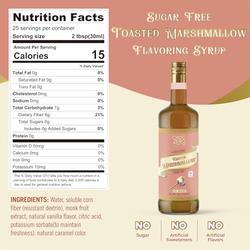 Sugar Free Toasted Marshmallow Coffee Syrup (25.4 Fl Oz)