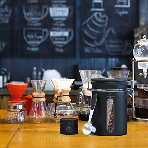 Coffee canister for ground coffee with Transparent Window