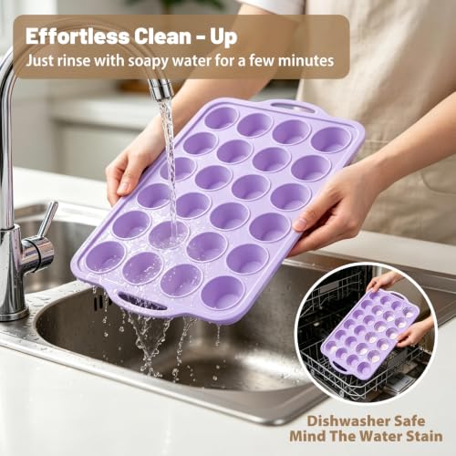 Purple Mini Silicone Muffin Molds (2 Count)