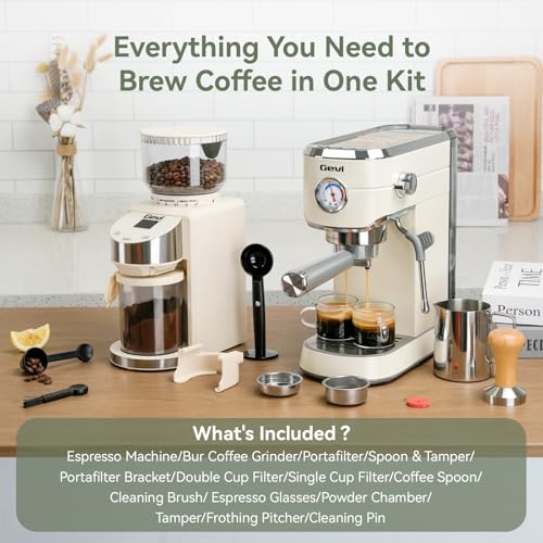 20 Bar Espresso Machine with Conical Burr Anti