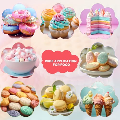 Food Coloring for Cake Decorating Macaron Edible Food Dye for Baking Royal Icing Cookie Supplies Gluten Free 7x12ml Food Grade Liquid Food Color Kits (2.8 Fl Oz)