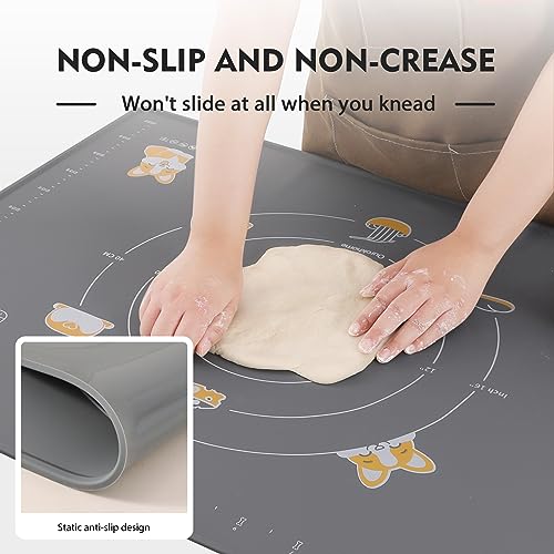 Silicone Baking Mat Sheet and Pastry Dough Cutter