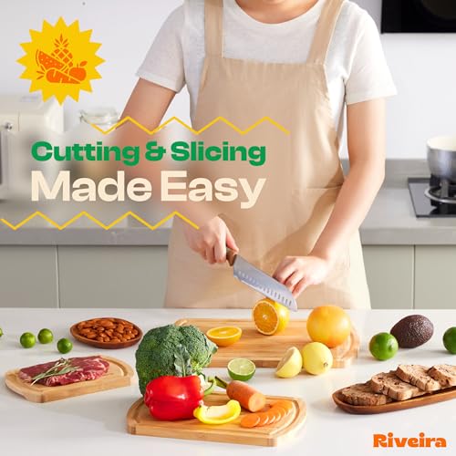 Two Tone Bamboo Wood Cutting Board (3 Count)