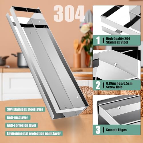 2 Pieces Stainless Steel Shelf Bathroom Shower Floating Shelves Wall Mounted Shower Caddy Basket Shelf Storage Organizer Shelves for Bathroom (2 Count)