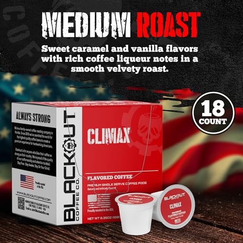 Blackout Coffee Climax Flavored Coffee Pods (18 Count)