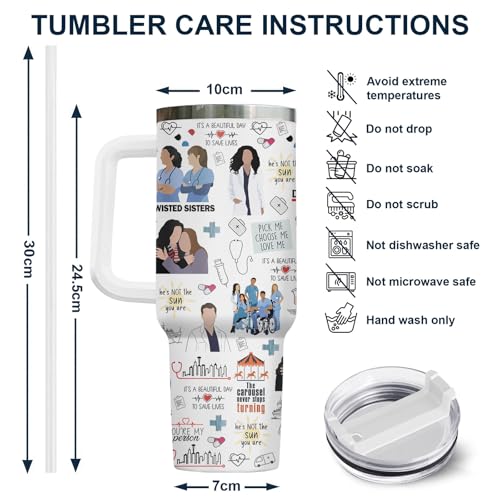 Twisted Sisters 40 oz Tumbler with Handle