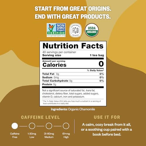 Organic Chamomile Tea (40 Count)