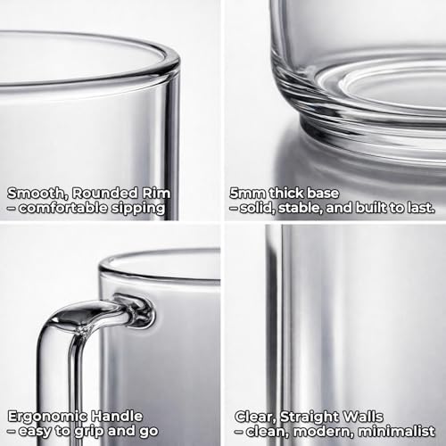 22oz Glass Mugs Set of 2 (44 Count)