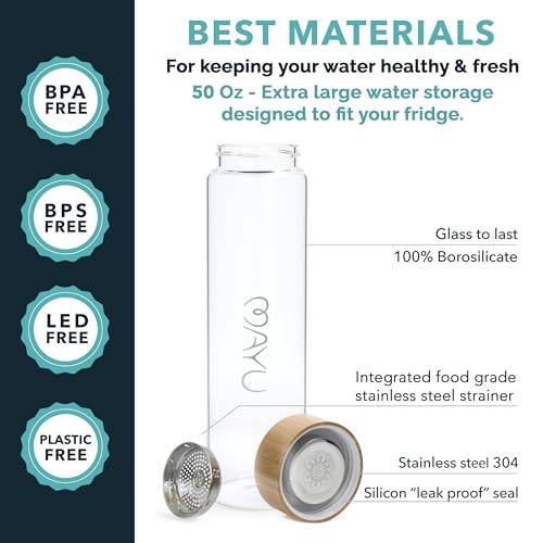 Pure Glass Reusable Water Bottle w